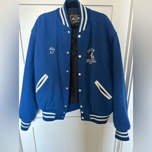 Vtg ‘87 Mens‎ XL Stitch Wool Varsity Jacket US